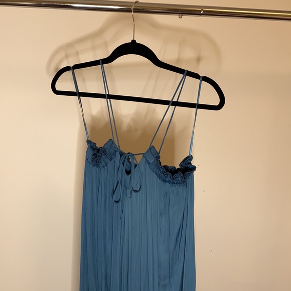 ZARA BLUE STRAPLESS DRESS - Picture 2 of 4